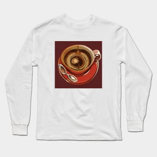 Coffee Cafe Retro Decaf Roast French Press Long Sleeve T-Shirt